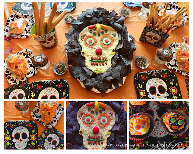 Healthy and Adorable Halloween Lunch Inspiration Sugar Skull Day of the Dead Party