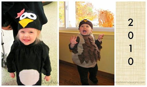 Handmade Penguin and Owl costume for girls easy DIY