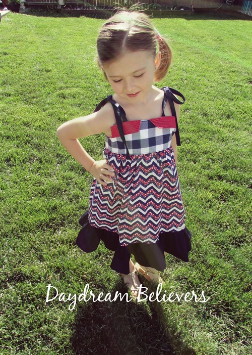 The Patriotic Betsy Dress. Vintage inspired fashion for modern kids  by Daydream Believers Designs