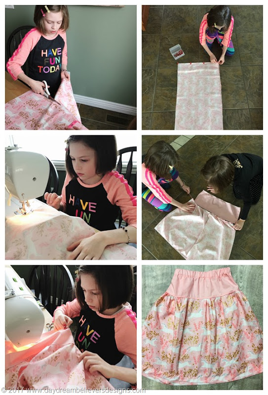Kids can sew. How to make a twirl skirt