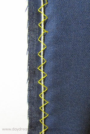 The zigzag method for gathering fabric and making ruffles