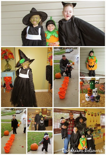 Halloween Recap on daydreambelieversdesigns.com  #halloween  Family Party DIY Costumes Snacks and Games