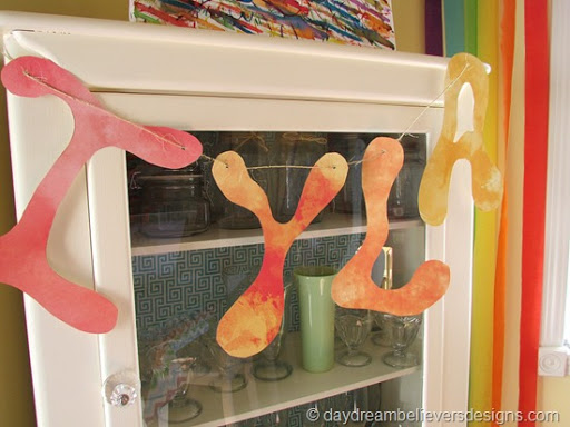 DIY Art Party at Home - DIY Decor Name Banner