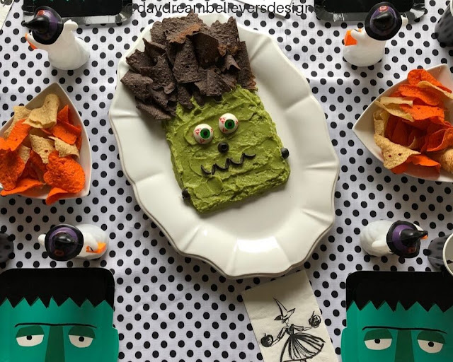 Frankenstein Guacamole is Awesome for Halloween.