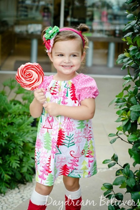 Christmas Bonnie Peasant Dress by Daydream Believers