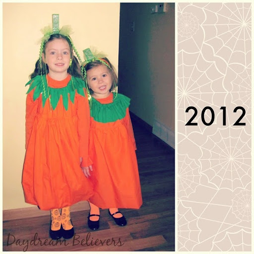 Halloween Handmade Girl Pumpkin Costume with Glitter Headband