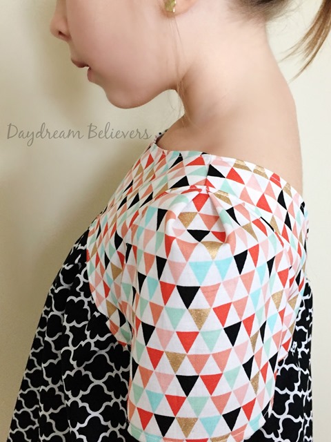 Modern Geometric black white coral mint gold top for girls by Daydream Believers Designs 4