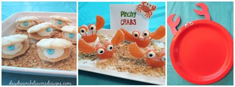 fun easy summer beach mermaid themed snacks and crafts for kids under the sea birthday party