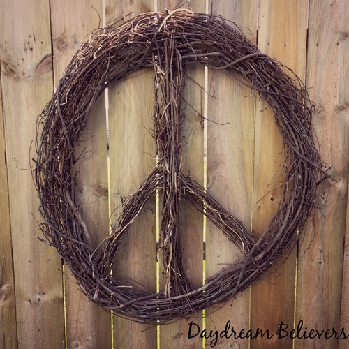 handmade peace sign wreath diy details to make your own on daydream believers designs