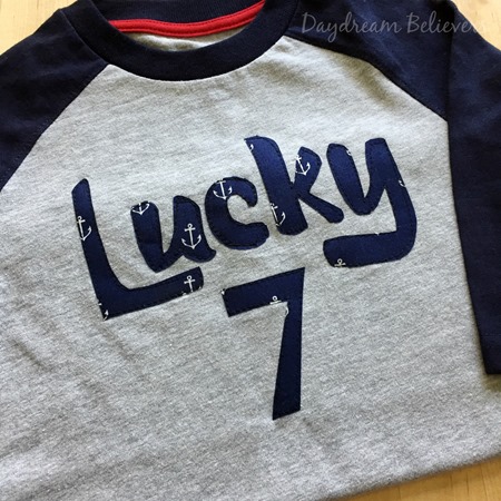 Boys Custom Birthday Shirt Lucky 7 tee by Daydream Believers