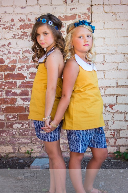Daydream Believers Designs handcrafted, retro inspired, clothing for girls. The Belle top and Emmy shorts for Captured by Jes. LOVE the styling!
