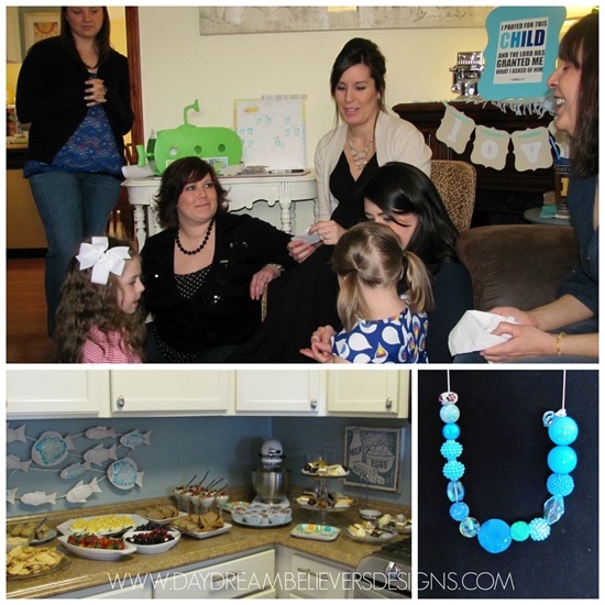 Hosting a blessing brunch baby shower at home via Daydream Believers. DIY Ideas for food decorations and activities