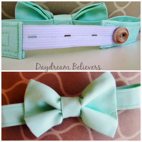 dapper baby little beau bow ties are fully adjustable and comfy for little guys_ Mint Green by Daydream Believers Designs 3