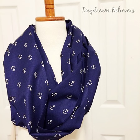 Bespoke Infinity Scarf Anchors Away for Mother Son Matching Set by Daydream Believers